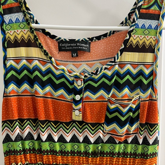California Woman Maxi Dress Aztec size M - Picture 4 of 7